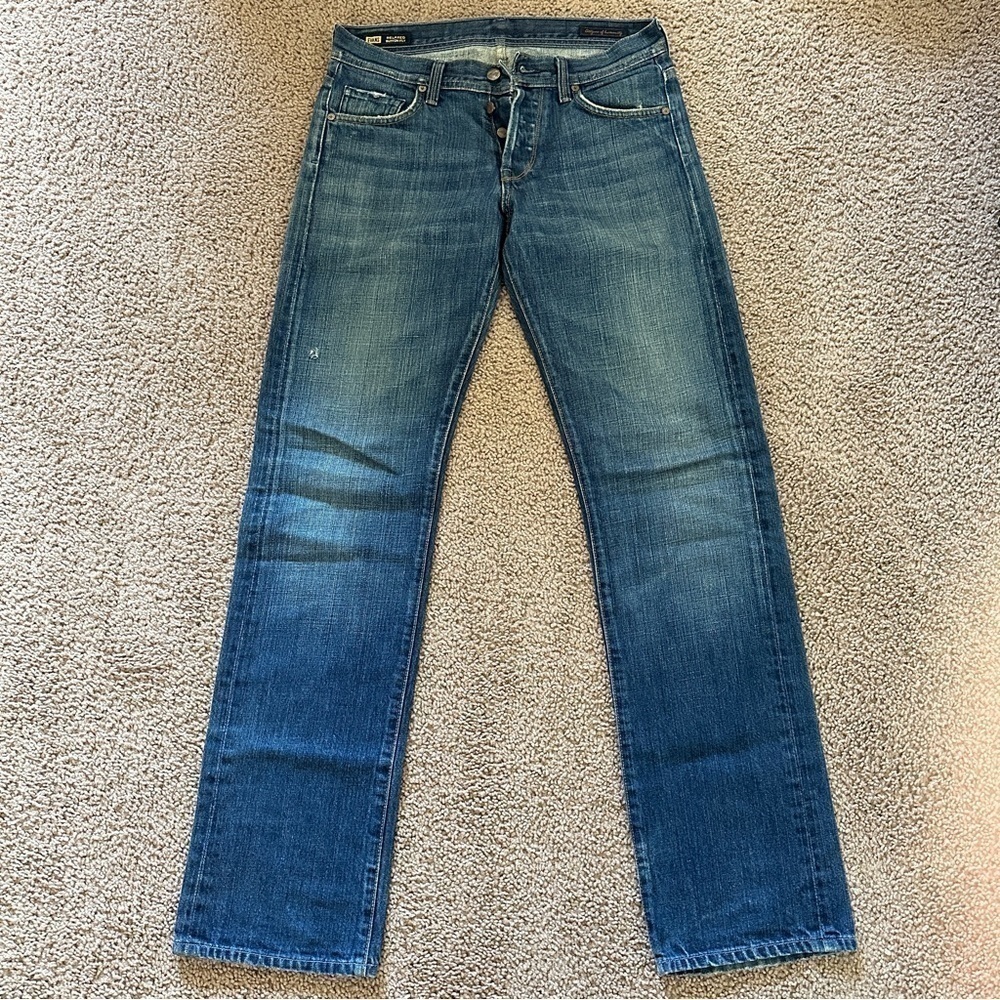 Citizens of Humanity Men's Evans Relaxed Button Fly Jeans Style Waist 31” approx